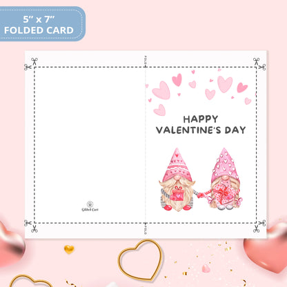 Valentines Card Printable Digital Download  | Valentines Gnome Card 32