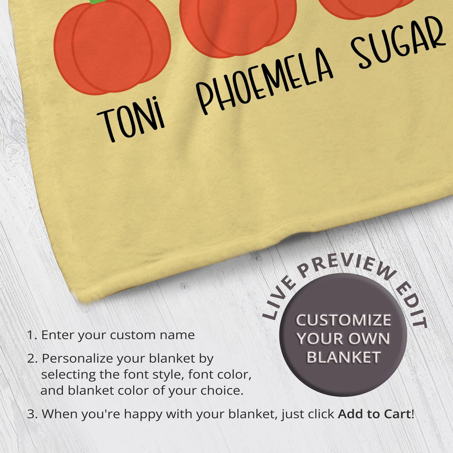 Personalized Gift | Custom Blanket For Grandmother | Grandma's Little Pumpkin BL-07