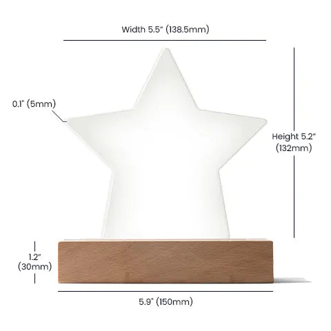 Personalized Christmas Gift | Custom Acrylic Star Plaque for Couple | Always With Me STA-09
