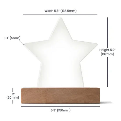 Personalized Christmas Gift | Custom Acrylic Star Plaque for Couple | Always With Me STA-09