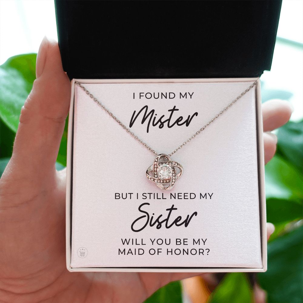 Will You Be My Maid Of Honor White Gold Necklace Gift 0854LT2