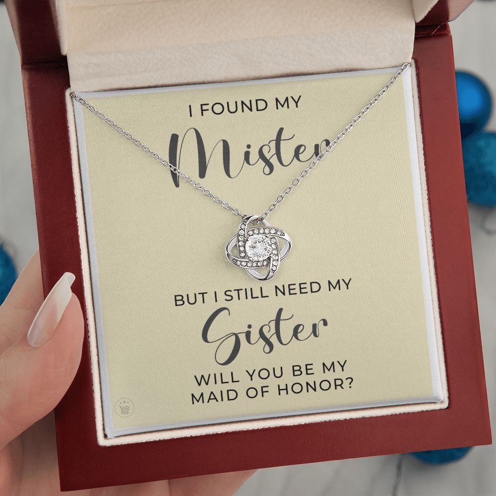 Will You Be My Maid Of Honor White Gold Necklace Gift 0854LT4