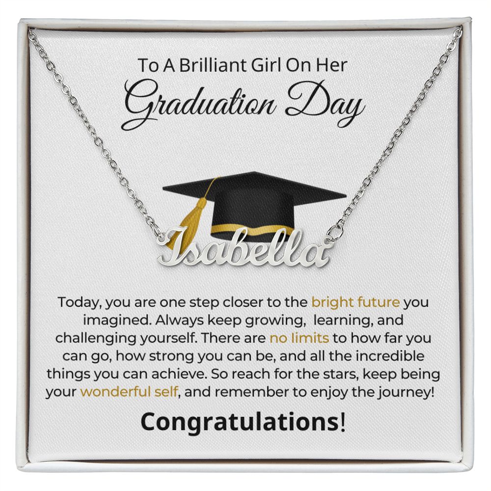 Graduation Gift For Her | One Step Name Necklace 0844NNT1
