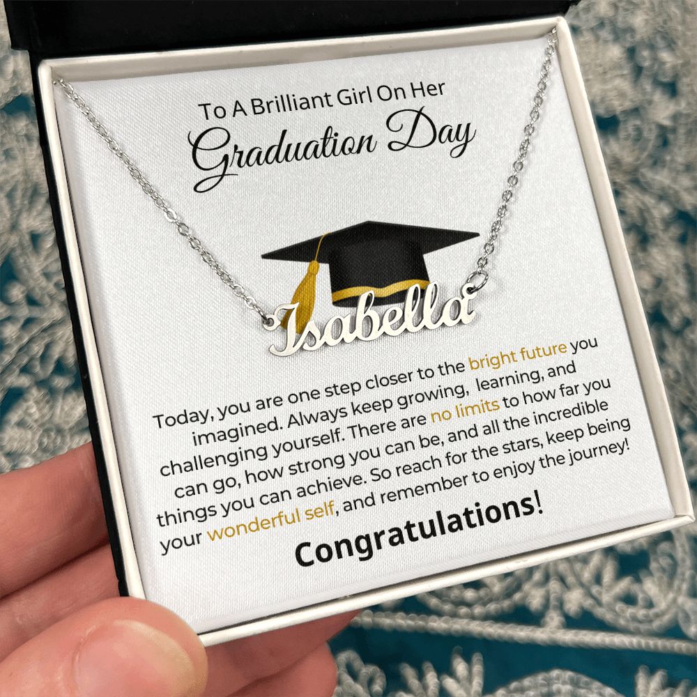 Graduation Gift For Her | One Step Name Necklace 0844NNT1