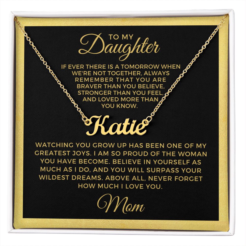 Personalized Daughter Gift From Mom | Wildest Dreams Name Necklace 0577NNT7