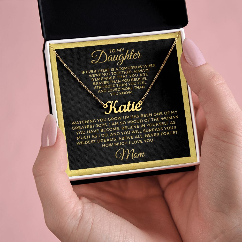 Personalized Daughter Gift From Mom | Wildest Dreams Name Necklace 0577NNT7