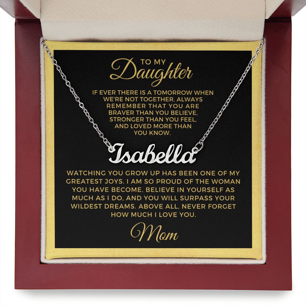 Personalized Daughter Gift From Mom | Wildest Dreams Name Necklace 0577NNT7