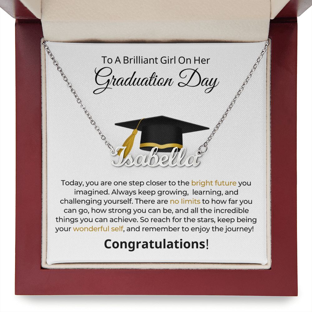 Graduation Gift For Her | One Step Name Necklace 0844NNT1