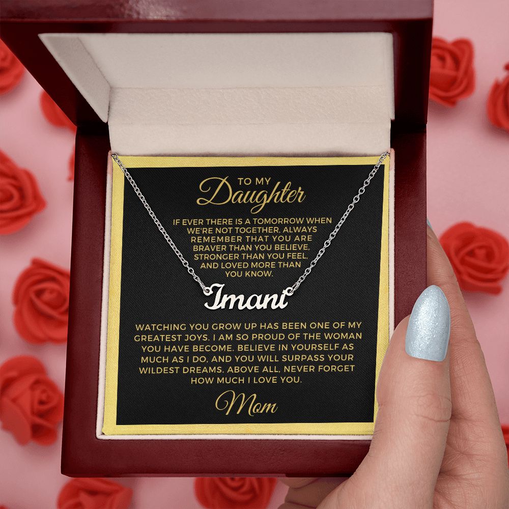 Personalized Daughter Gift From Mom | Wildest Dreams Name Necklace 0577NNT7