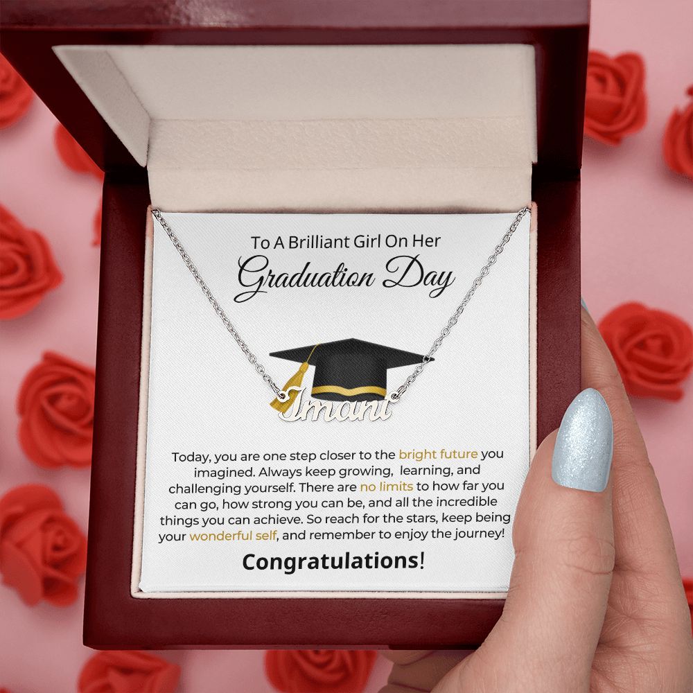 Graduation Gift For Her | One Step Name Necklace 0844NNT1