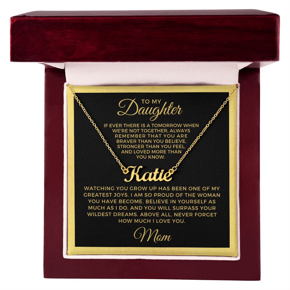 Personalized Daughter Gift From Mom | Wildest Dreams Name Necklace 0577NNT7