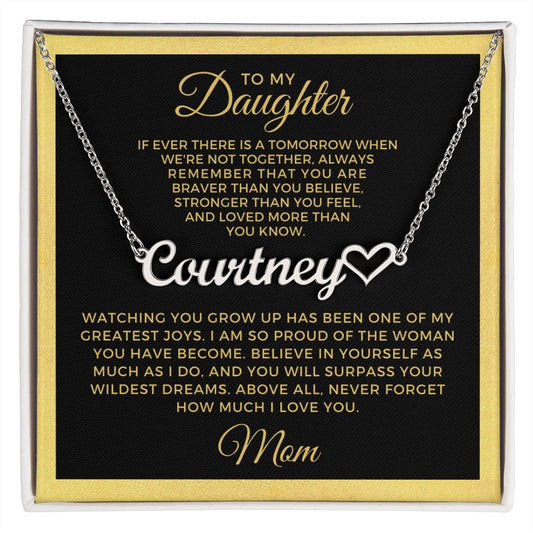Personalized Daughter Gift From Mom | Wildest Dreams Name Necklace 0577HNNT7