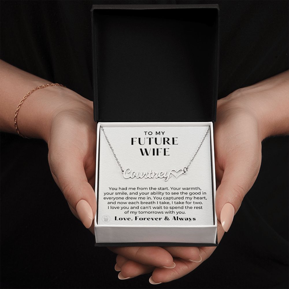 Personalized Future Wife Gift | Each Breath Name Necklace 0473HNNT6