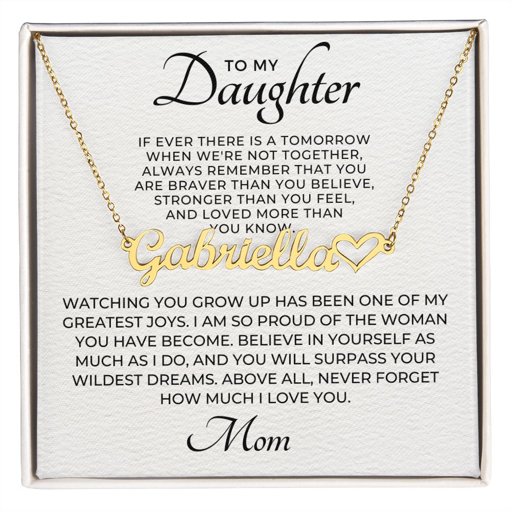 Personalized Daughter Gift From Mom | Wildest Dreams Name Necklace 0577HNNT5