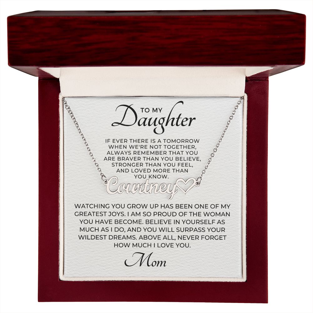 Personalized Daughter Gift From Mom | Wildest Dreams Name Necklace 0577HNNT5