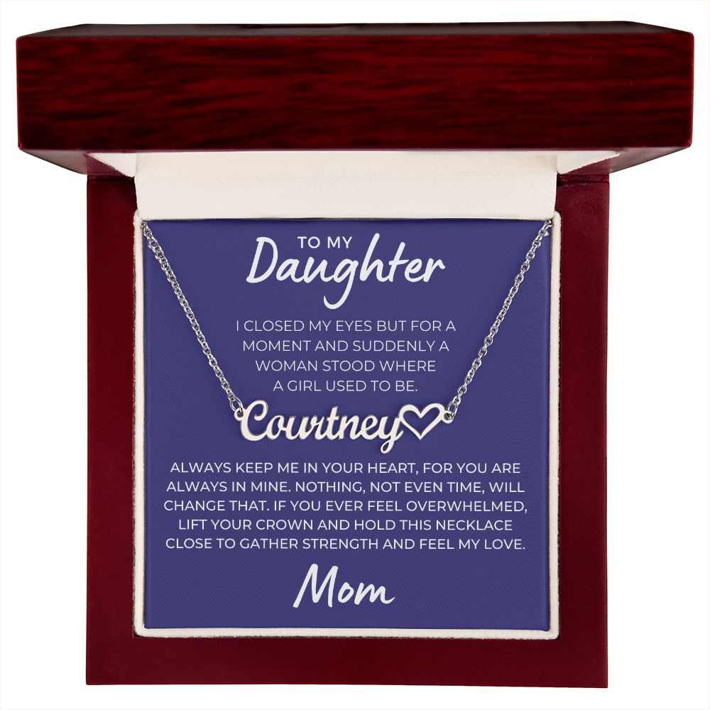 Personalized Daughter Gift From Mom | Keep Me Name Necklace 0580HNNT10