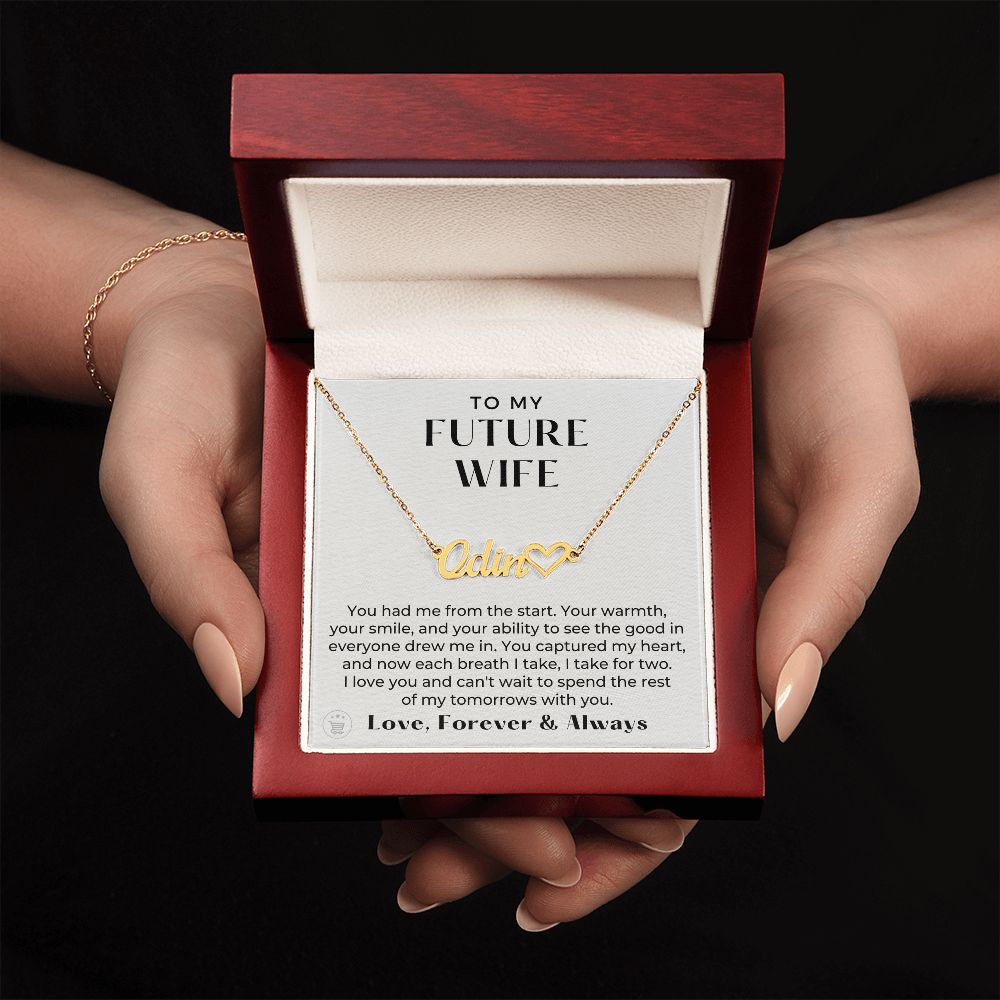 Personalized Future Wife Gift | Each Breath Name Necklace 0473HNNT6