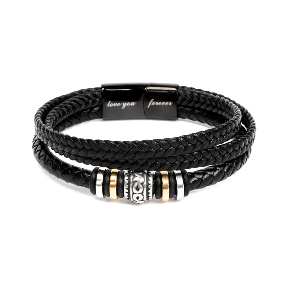 Gift For Nephew From Aunt | Forever Leather Bracelet 0867BT4