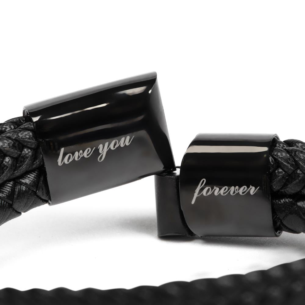Gift For Nephew From Aunt | Forever Leather Bracelet 0867BT3
