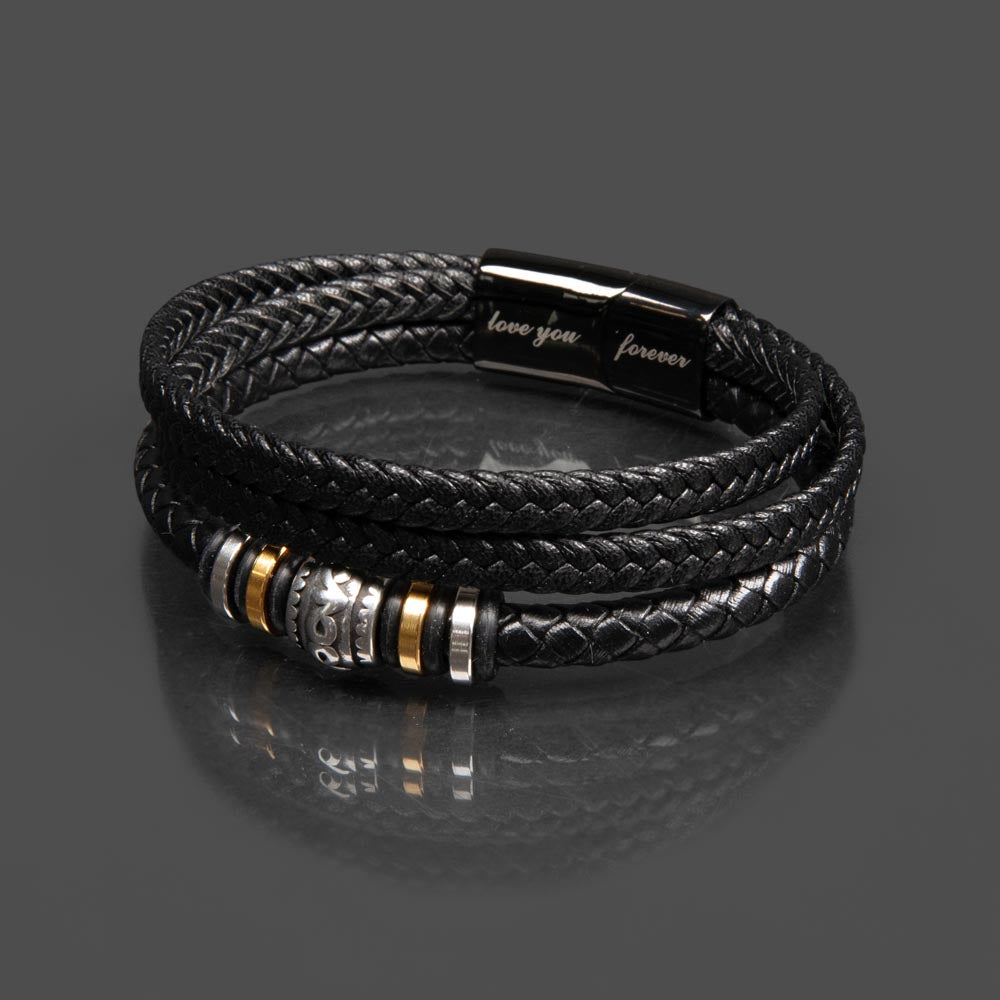 Gift For Son From Mom | Forever Leather Bracelet 0865BT5