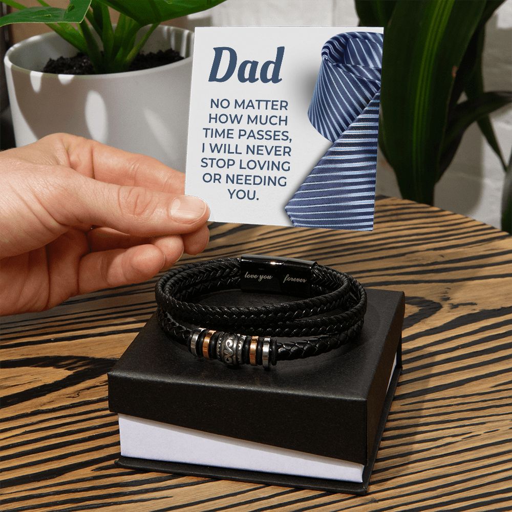Gift For Dad | Never Stop Men's Bracelet 0671BT5