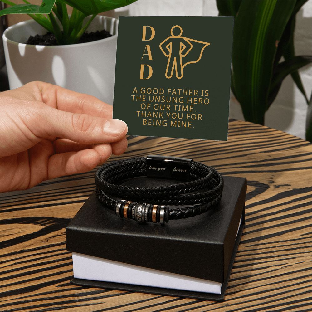 Gift For Dad | My Hero Men's Bracelet 0663BT2