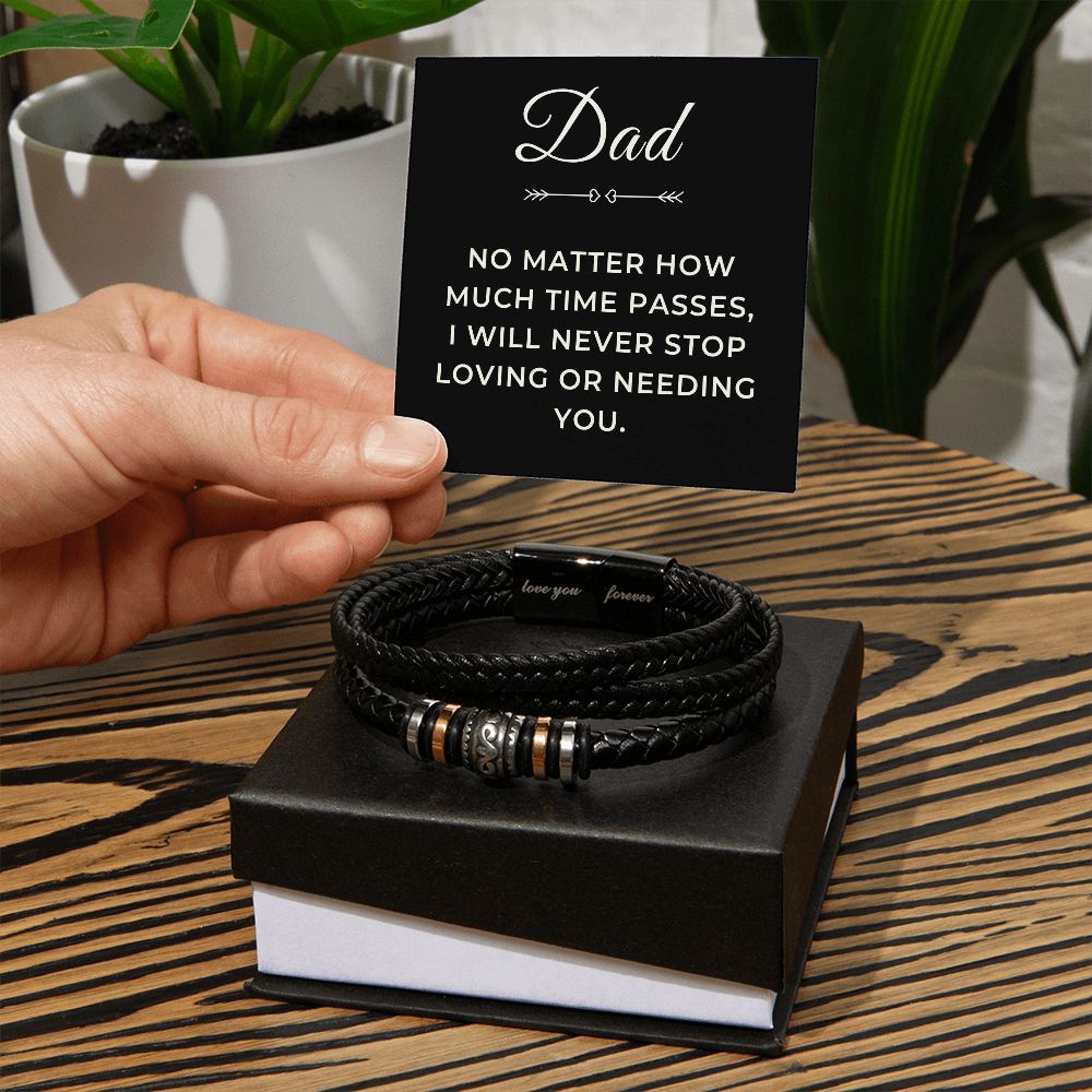 Gift For Dad | Never Stop Men's Bracelet 0671BT6
