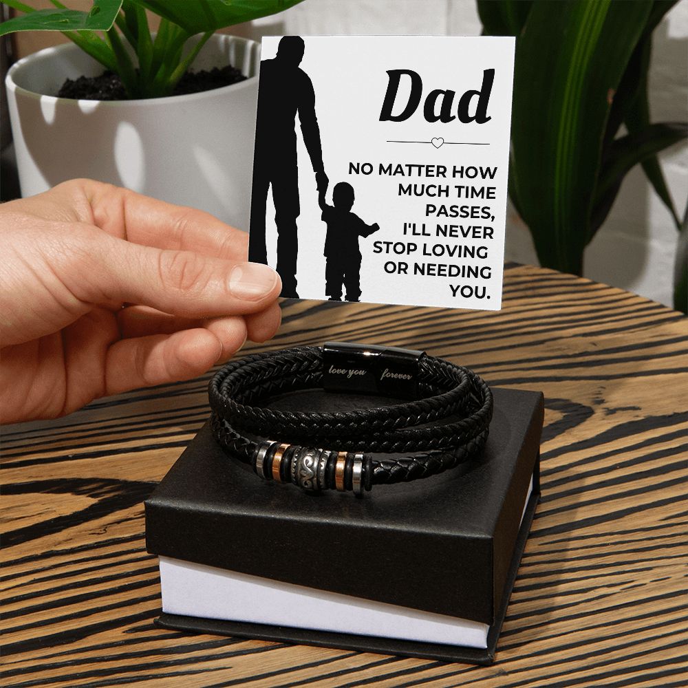 Gift For Dad | Never Stop Men's Bracelet 0671BT3