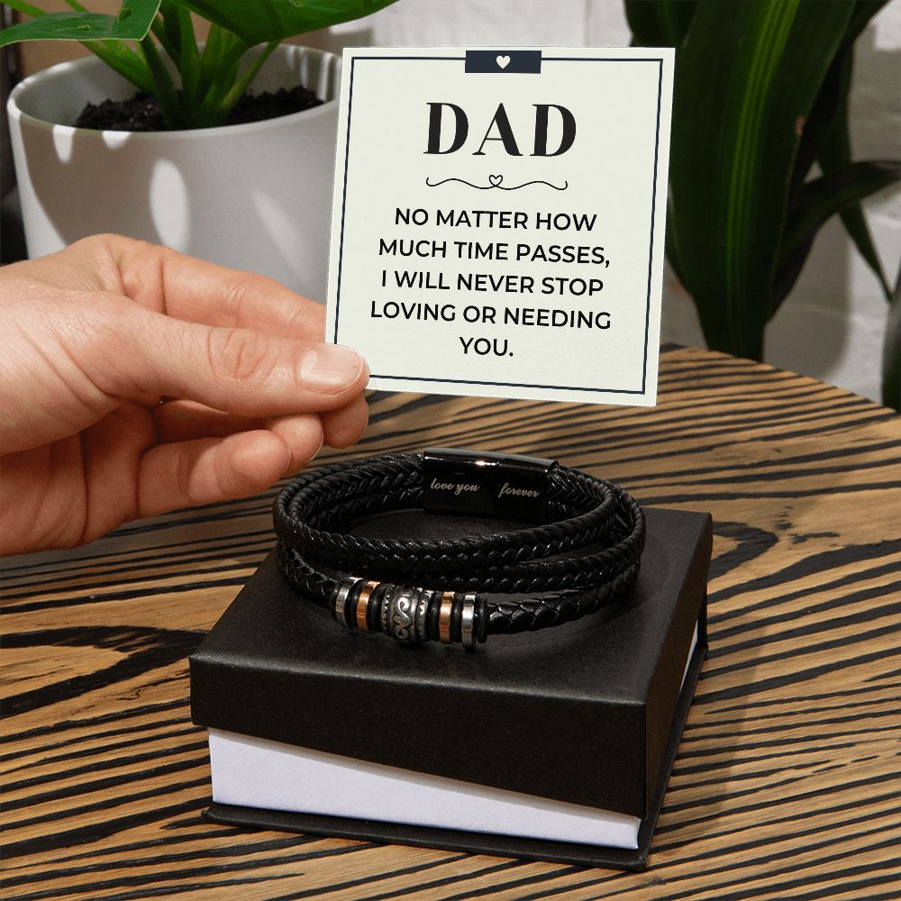 Gift For Dad | Never Stop Men's Bracelet 0671BT1