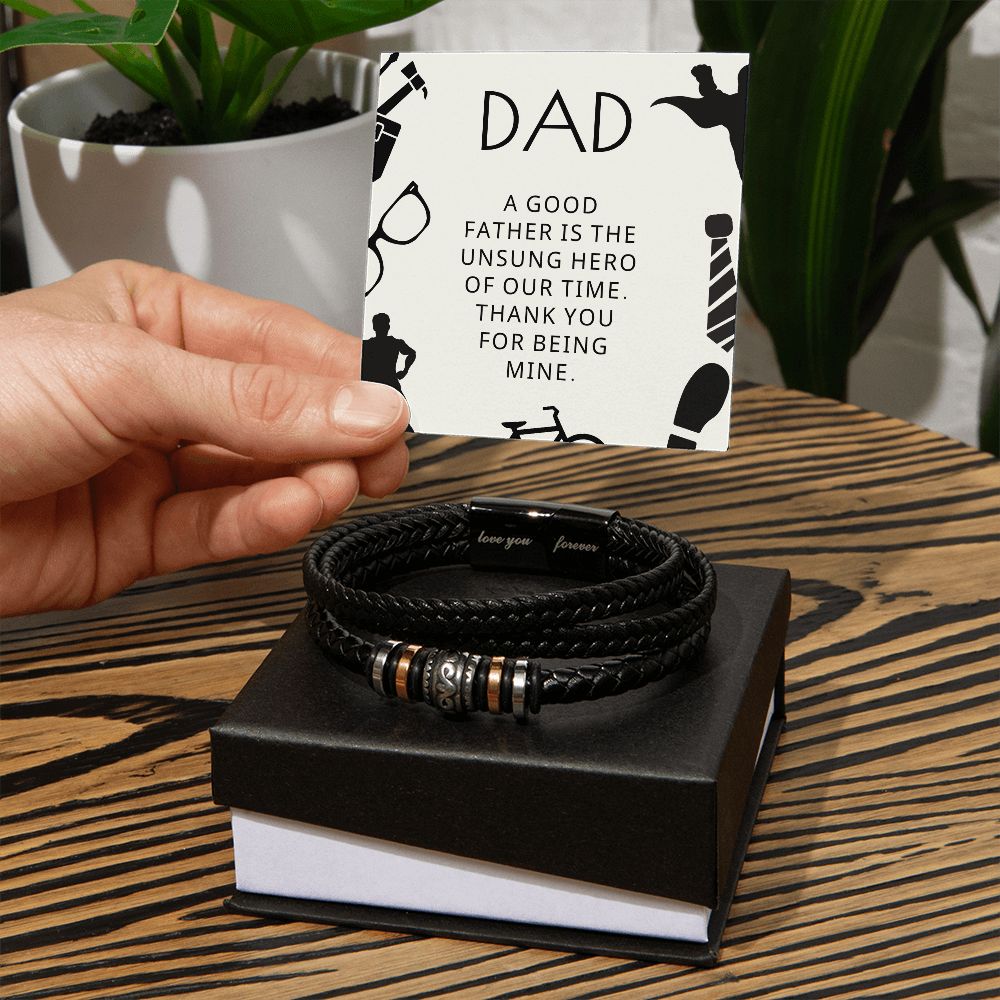Gift For Dad | My Hero Men's Bracelet 0663BT4