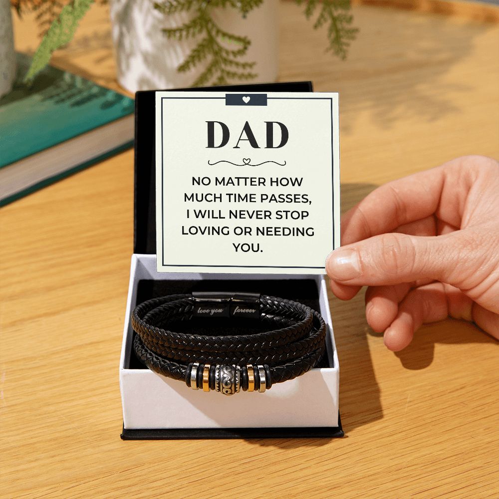 Gift For Dad | Never Stop Men's Bracelet 0671BT1