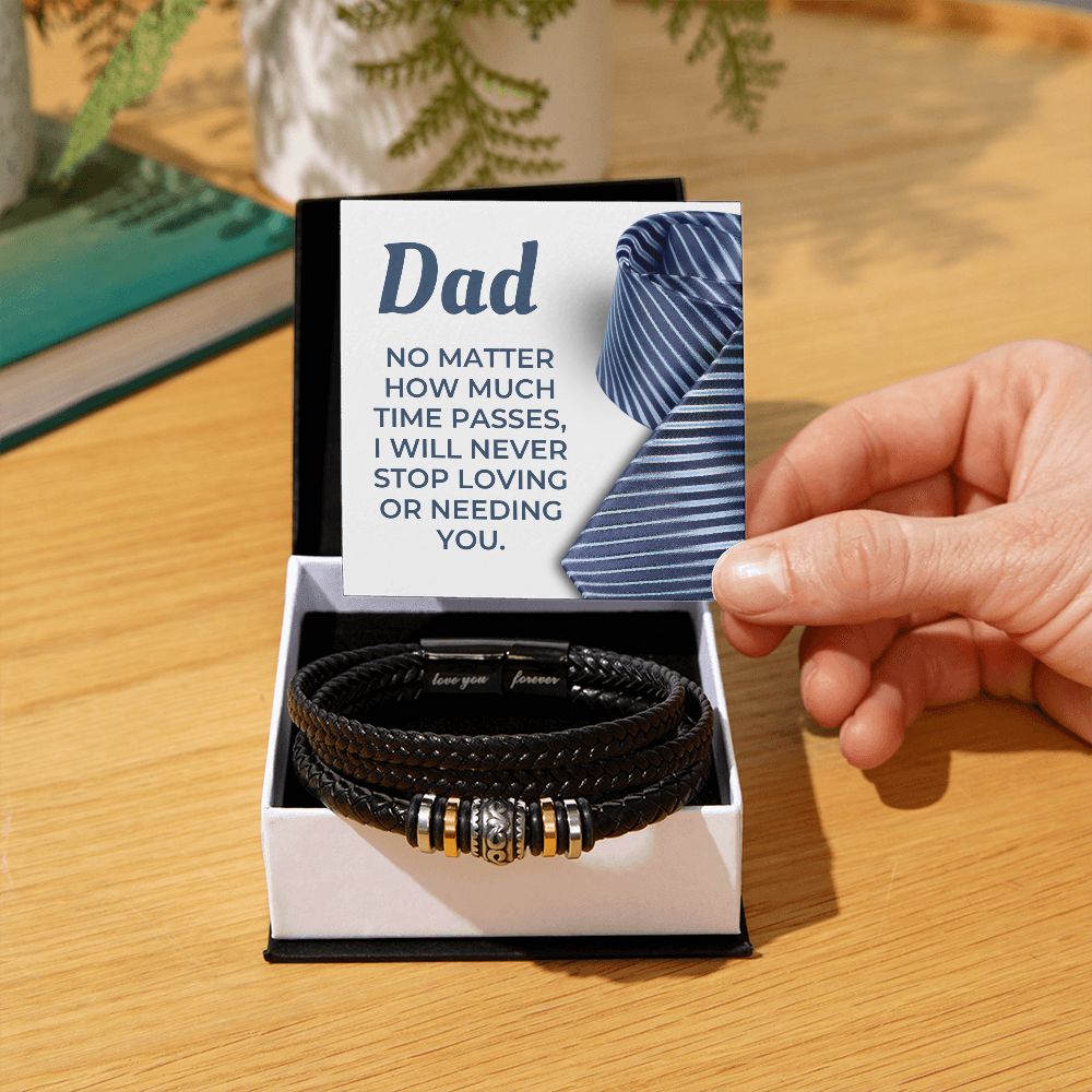 Gift For Dad | Never Stop Men's Bracelet 0671BT5