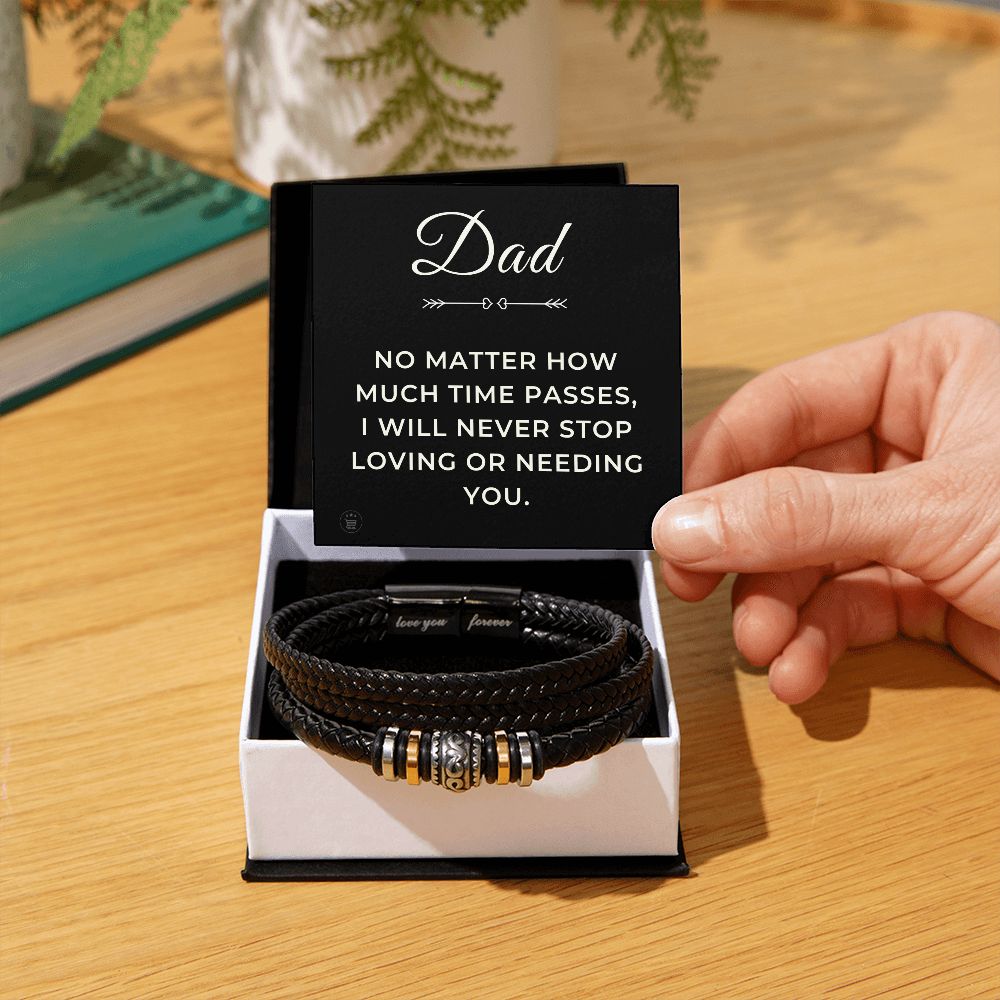 Gift For Dad | Never Stop Men's Bracelet 0671BT6
