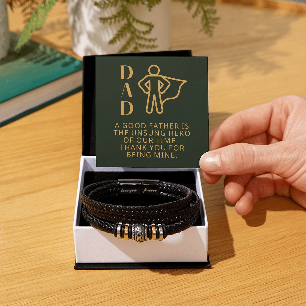 Gift For Dad | My Hero Men's Bracelet 0663BT2