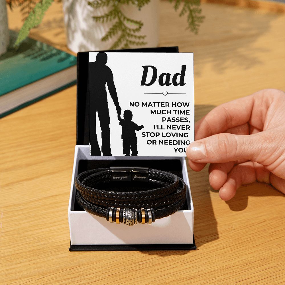 Gift For Dad | Never Stop Men's Bracelet 0671BT3