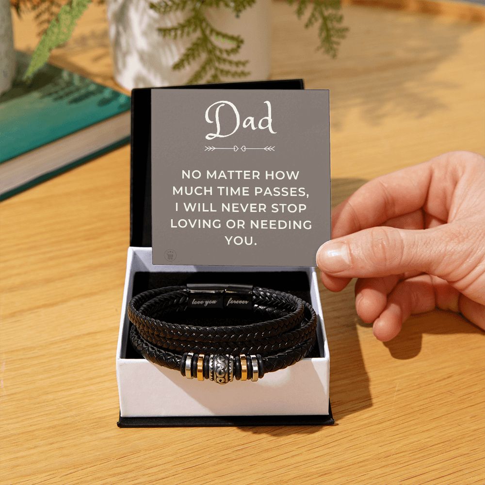 Gift For Dad | Never Stop Men's Bracelet 0671BT7