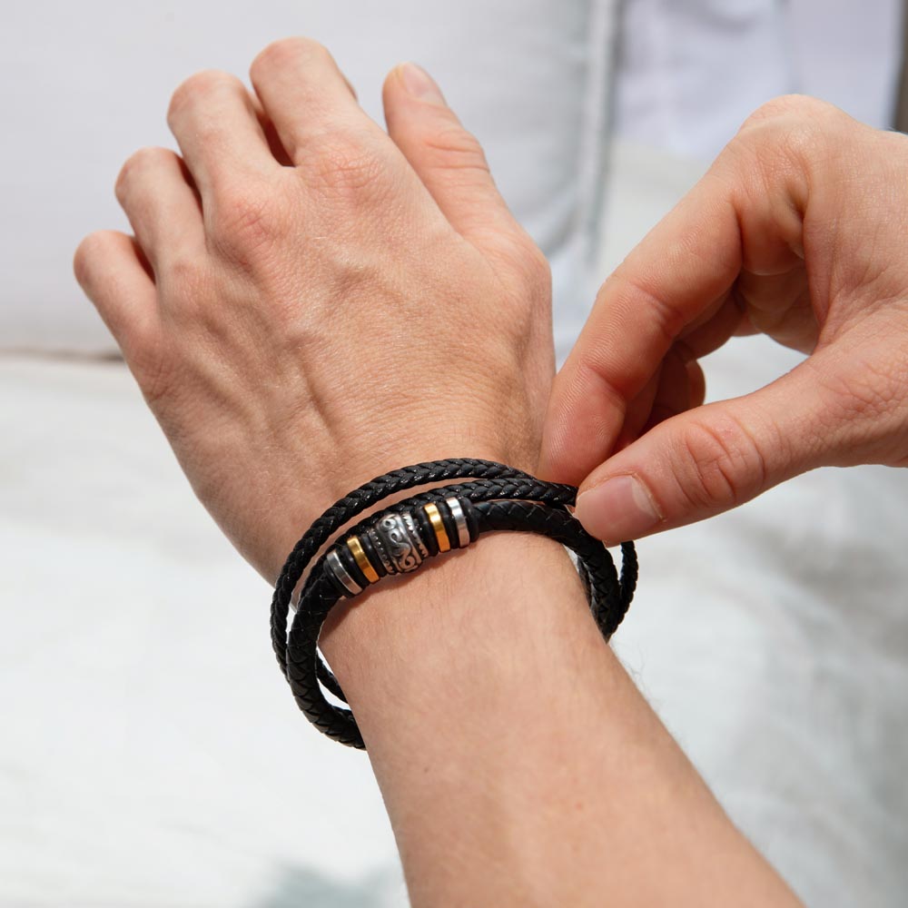 Gift For Nephew From Aunt | Always Leather Bracelet 0870BT4