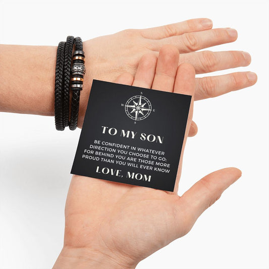 Gift For Son From Mom | Proud Leather Bracelet 0856BT2