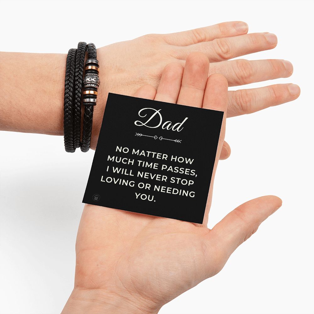 Gift For Dad | Never Stop Men's Bracelet 0671BT6