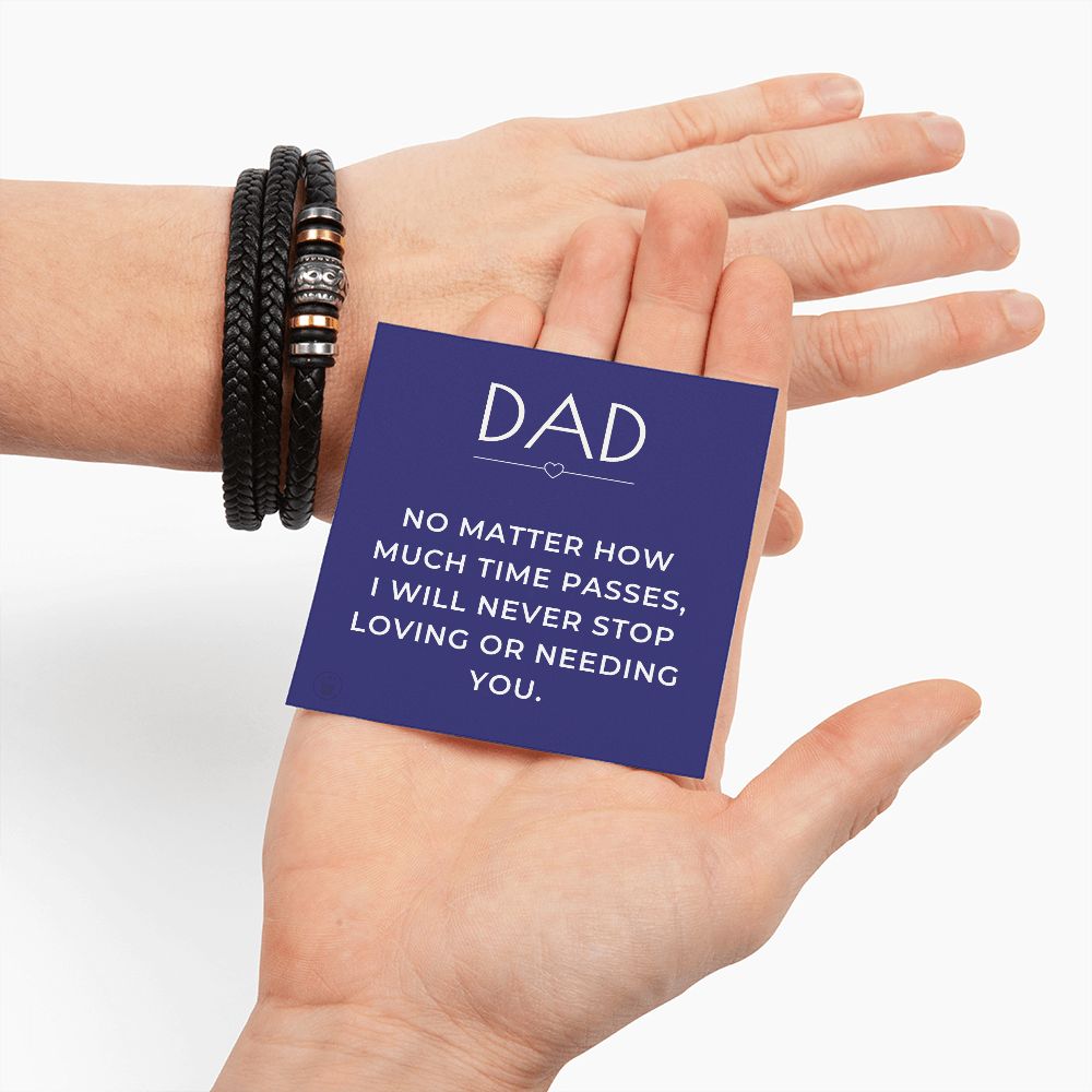 Gift For Dad | Never Stop Men's Bracelet 0671BT8