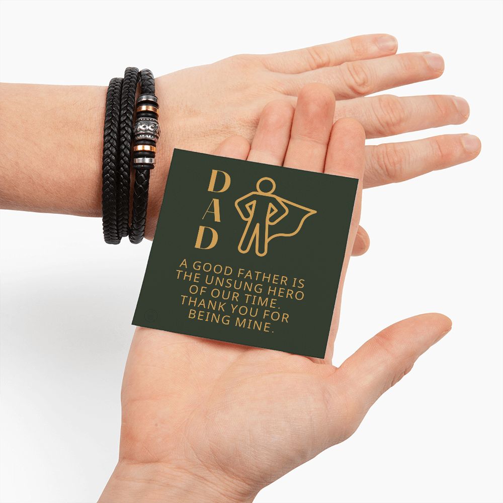 Gift For Dad | My Hero Men's Bracelet 0663BT2