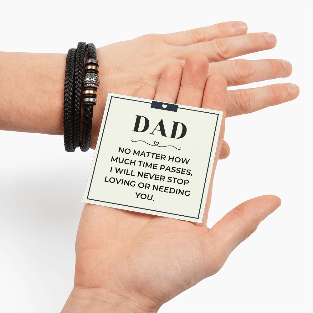 Gift For Dad | Never Stop Men's Bracelet 0671BT1