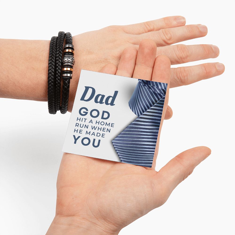 Gift For Dad | Home Run Men's Bracelet 0667BT4
