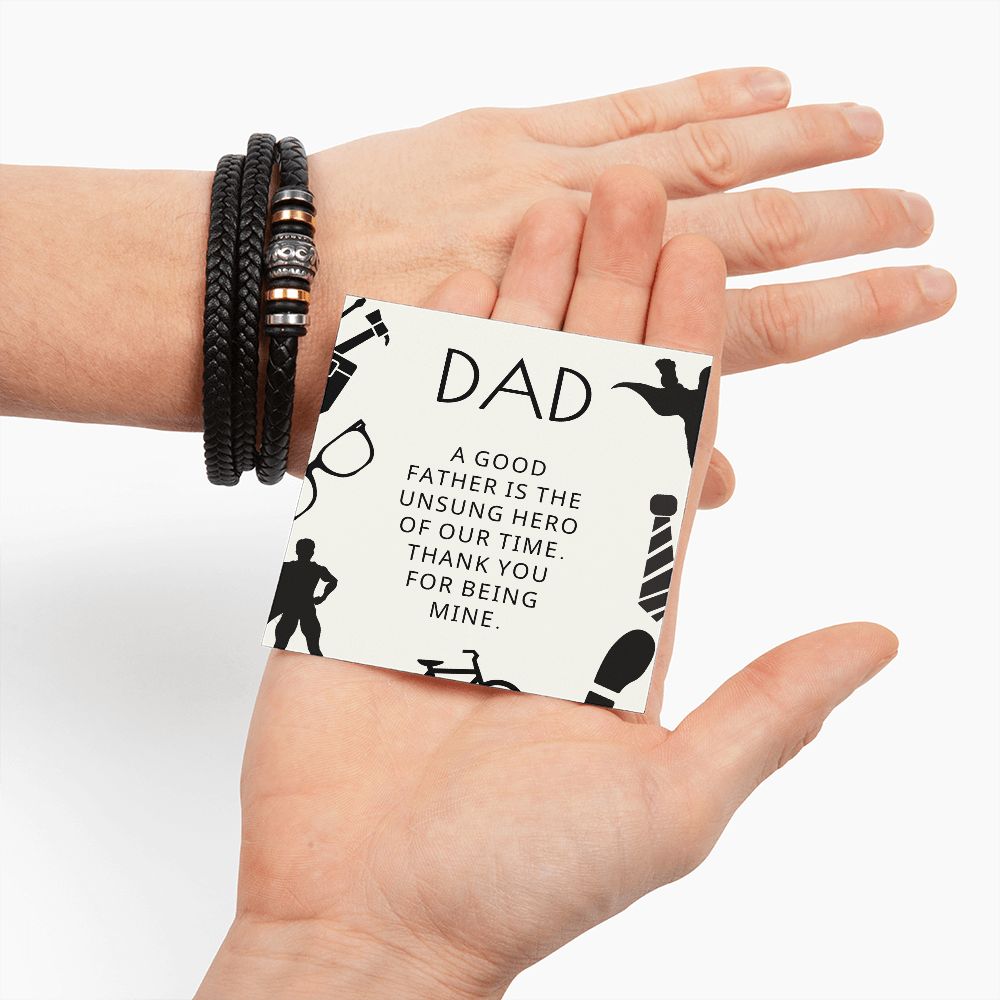 Gift For Dad | My Hero Men's Bracelet 0663BT4