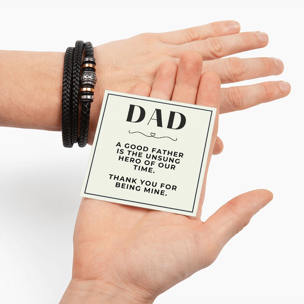 Gift For Dad | My Hero Men's Bracelet 0663BT1