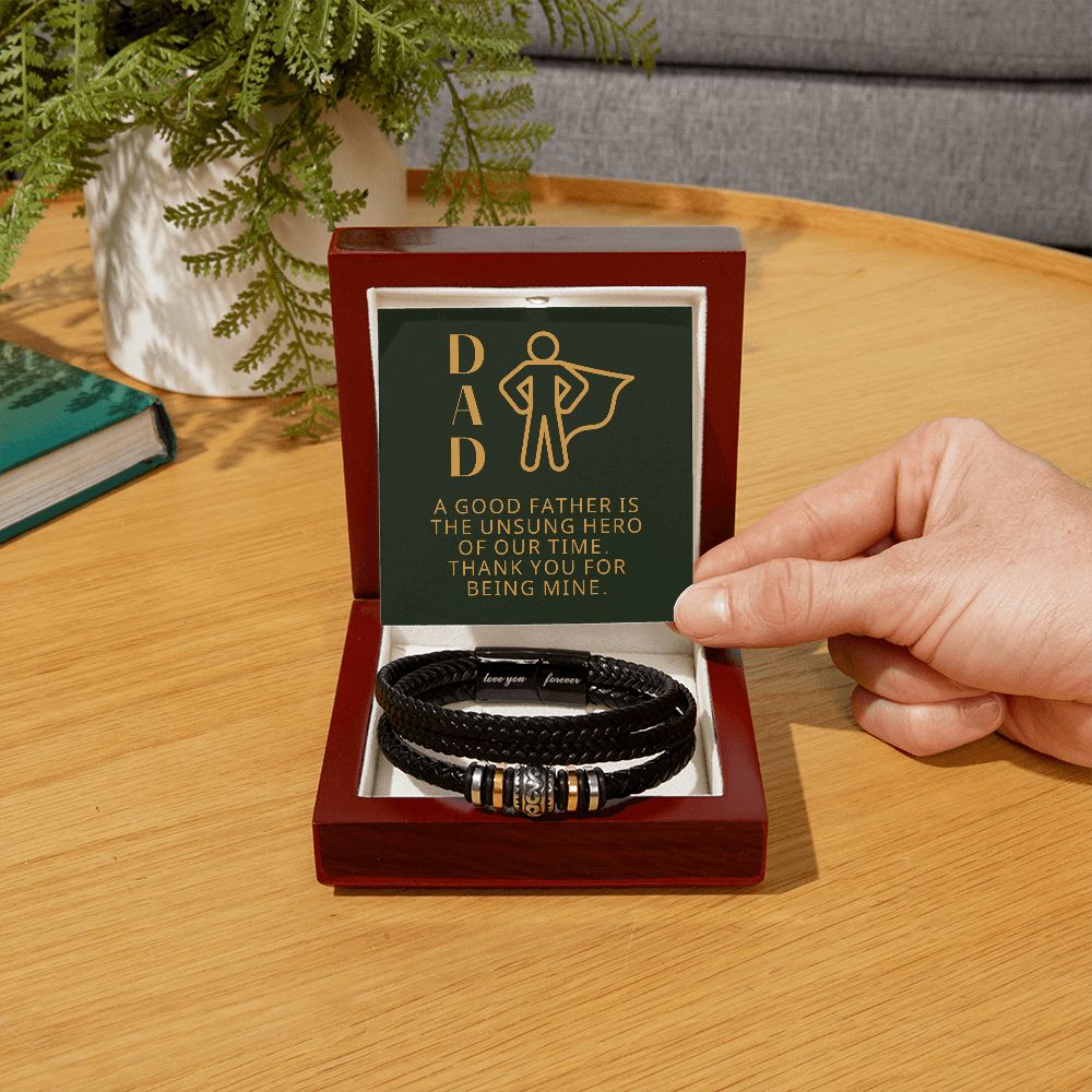 Gift For Dad | My Hero Men's Bracelet 0663BT2