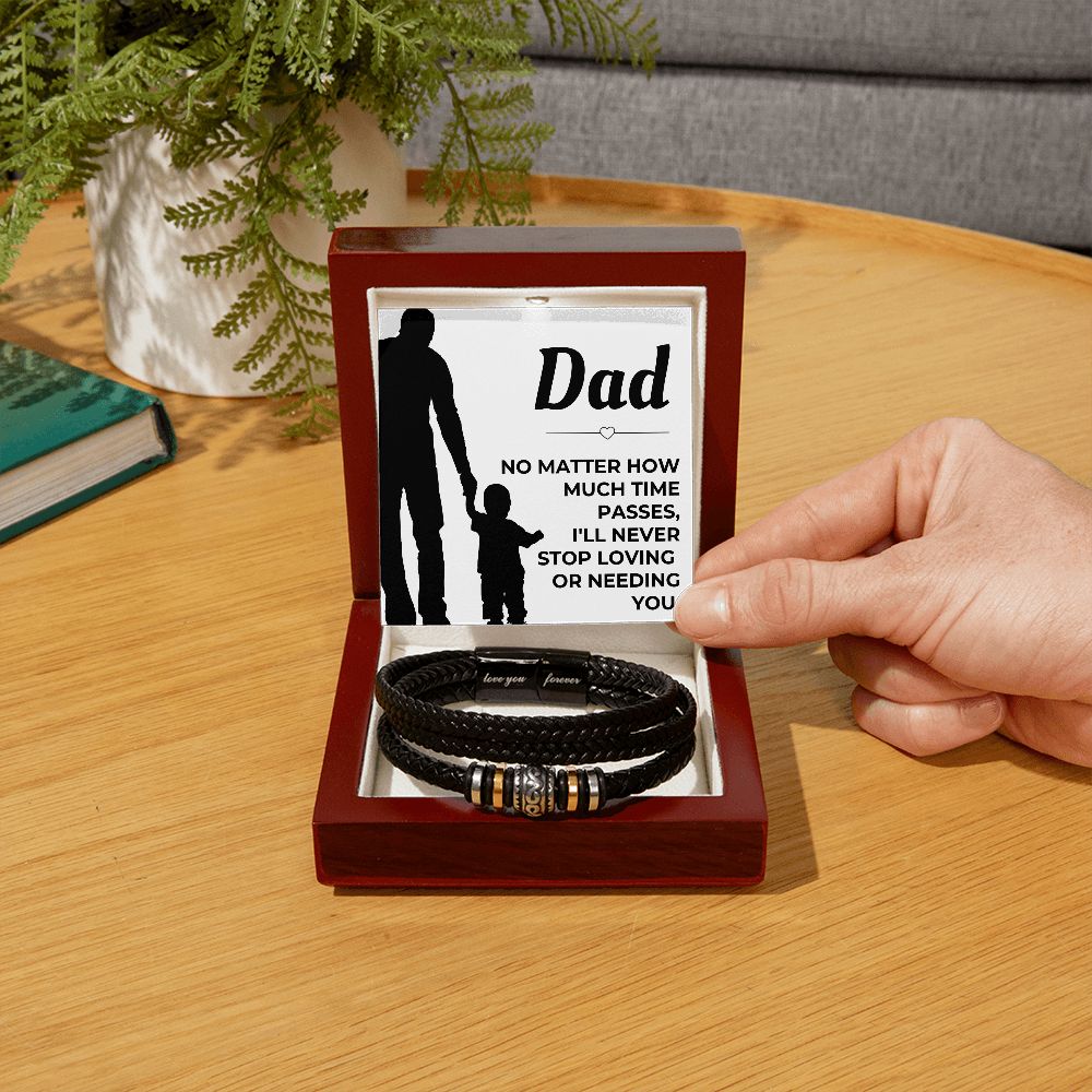 Gift For Dad | Never Stop Men's Bracelet 0671BT3
