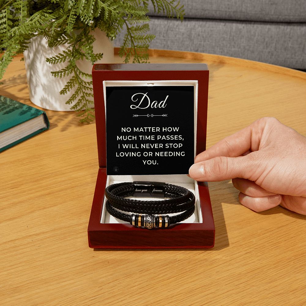 Gift For Dad | Never Stop Men's Bracelet 0671BT6