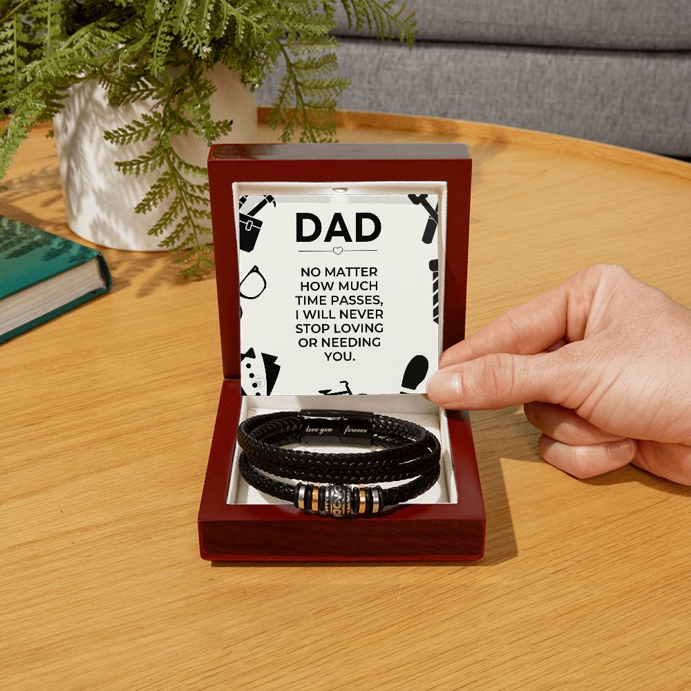 Gift For Dad | Never Stop Men's Bracelet 0671BT4
