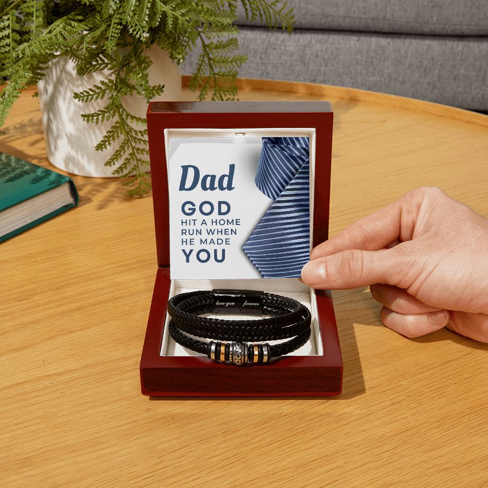 Gift For Dad | Home Run Men's Bracelet 0667BT4